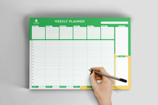 Custom Printed desk planners, daily, weekly, monthly