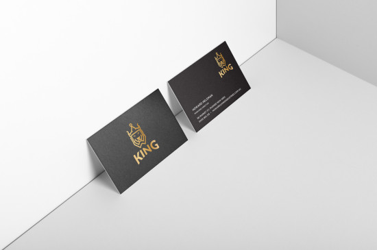 Metallic Business Cards, high bulk artboard, matt celloglaze both sides, metallic gold or silver ink one or both sides